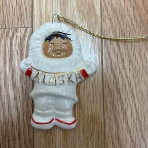 Vintage Alan Johnson Co‎ Alaska Snowbabies Eskimo Christmas Ornament 1983